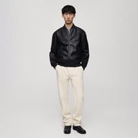 Chaqueta Pla Bomber Pu Hombre