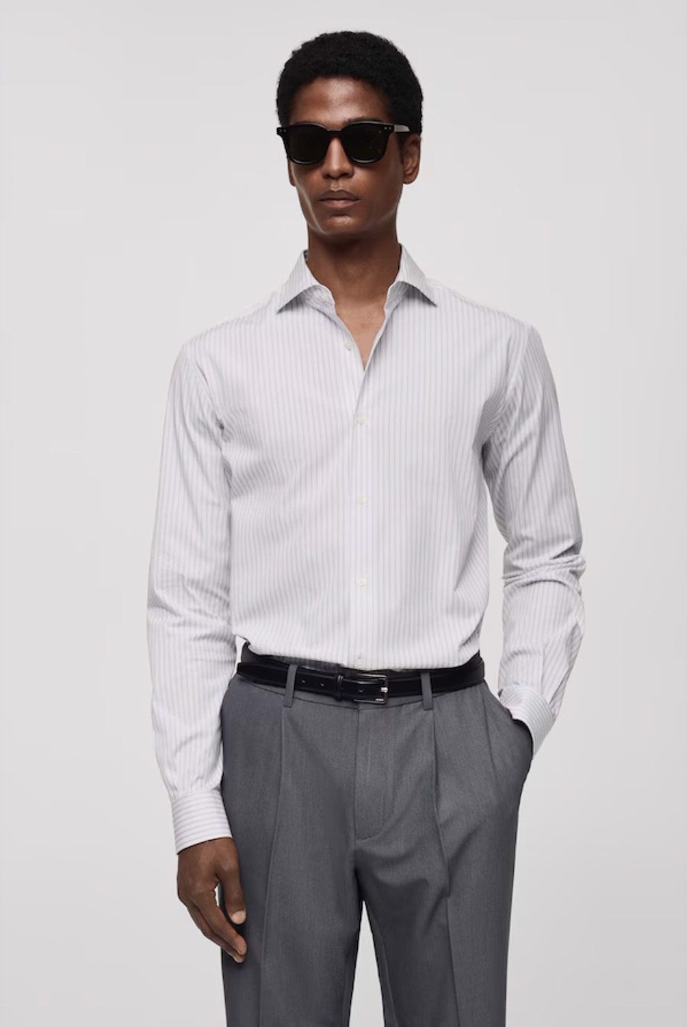 MANGO MAN - Camisa Rayas Regular Fit Algodón Hombre Mango Man