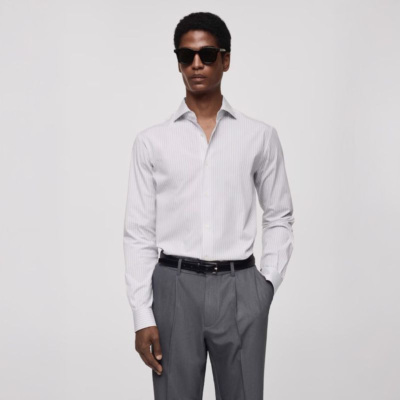 MANGO MAN - Camisa Vecchia Slim Fit Algodón Hombre Mango Man