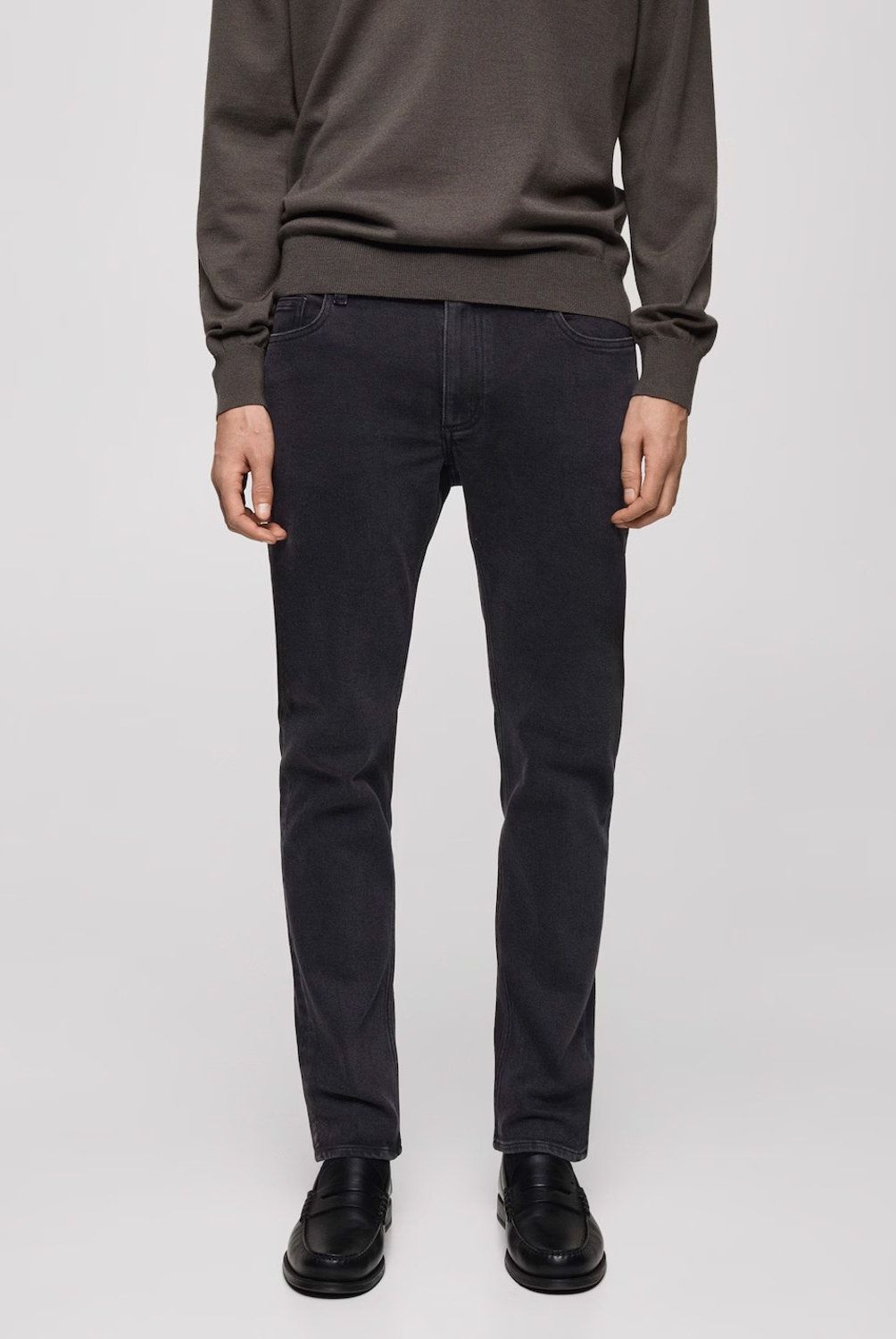 MANGO MAN - Jeans Jan Slim Fit Negros Hombre Mango Man