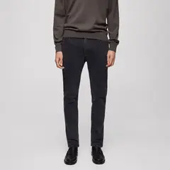 MANGO MAN - Jeans Jan Slim Fit Negros Hombre