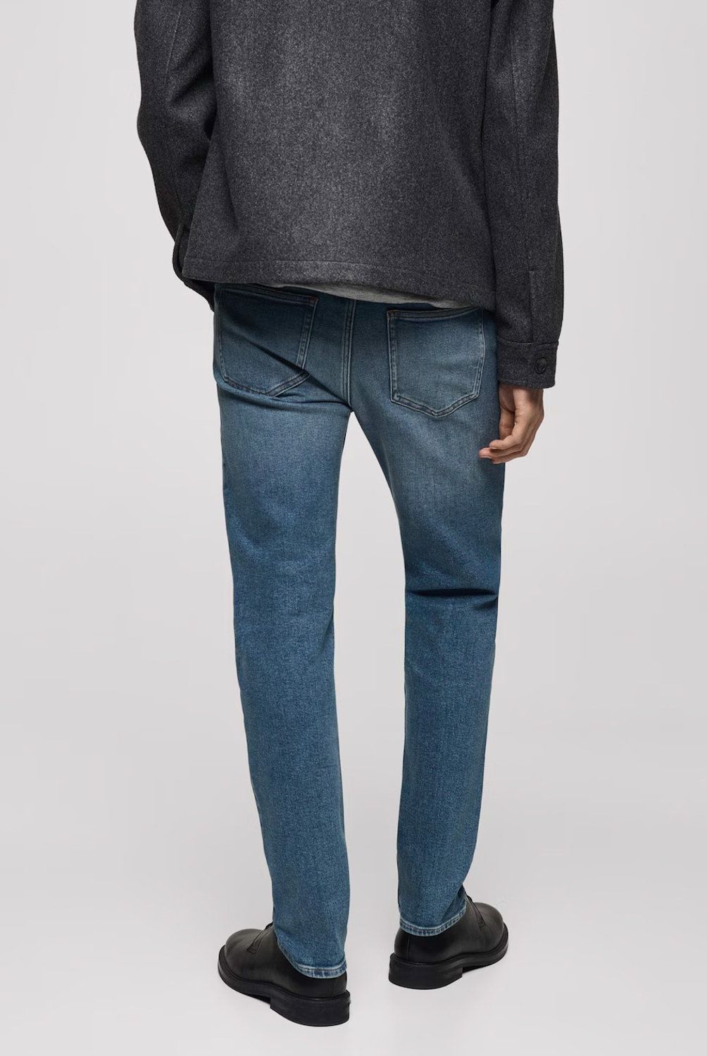 MANGO MAN - Jeans Jan Slim Fit Lavado Medio Desgastado Hombre Mango Man