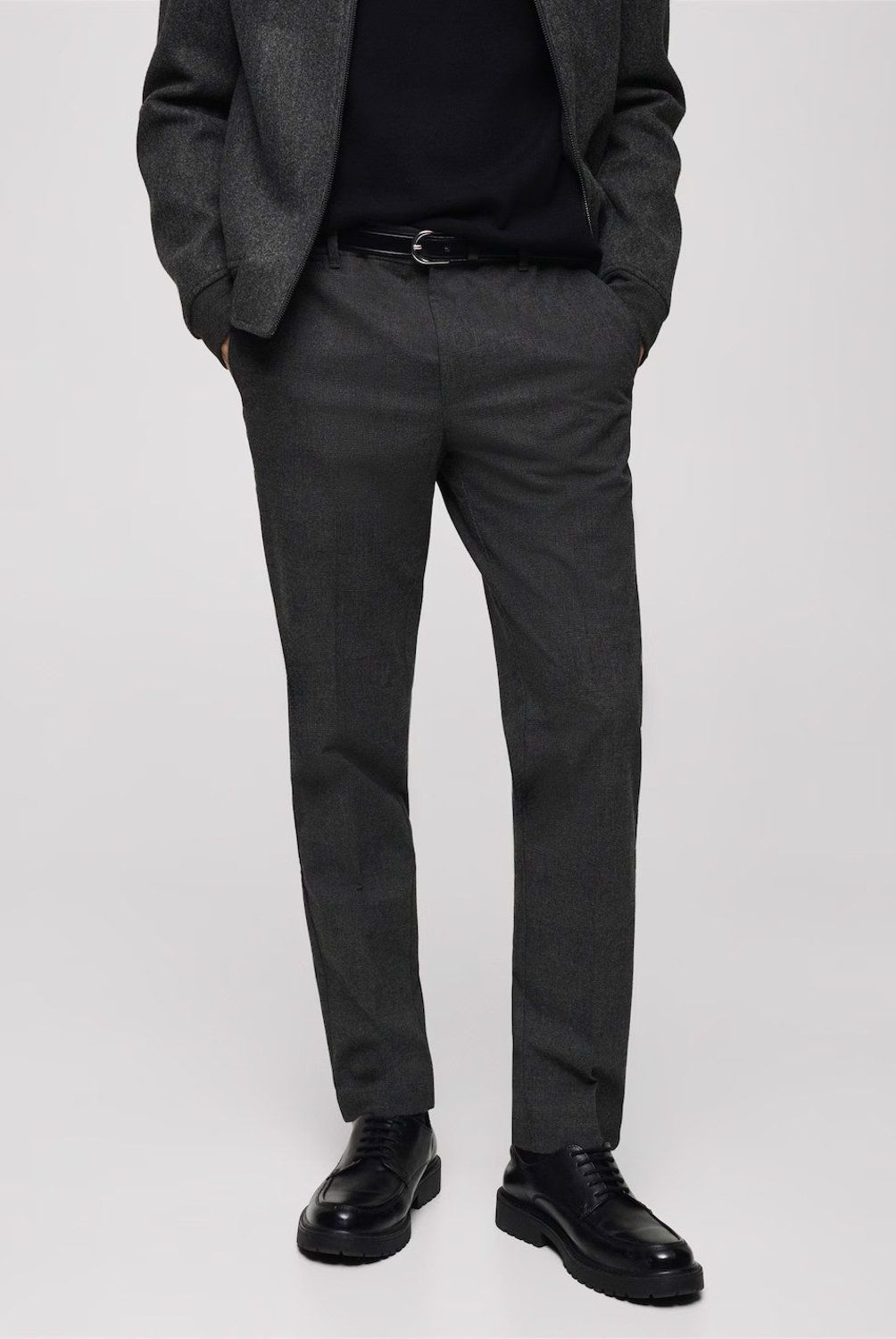 MANGO MAN - Pantalón Franela Estampado Príncipe Gales Hombre Mango Man