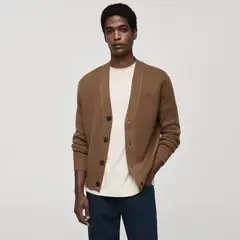 MANGO MAN - Chaleco Simon Punto Fino Hombre