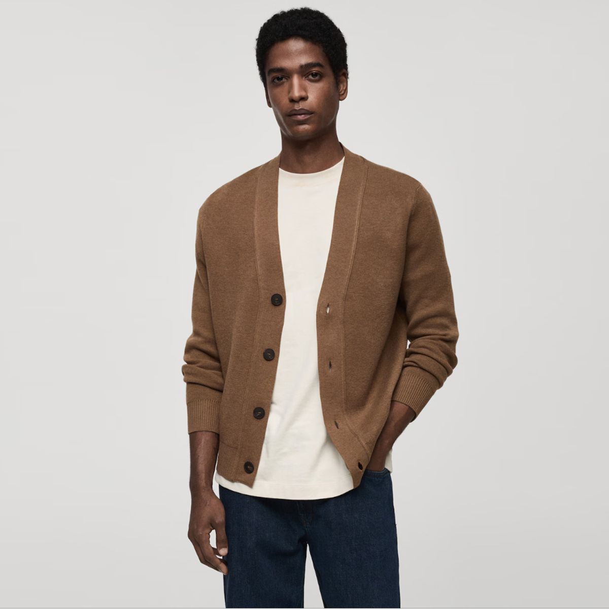 MANGO MAN - Chaleco Simon Punto Fino Hombre Mango Man