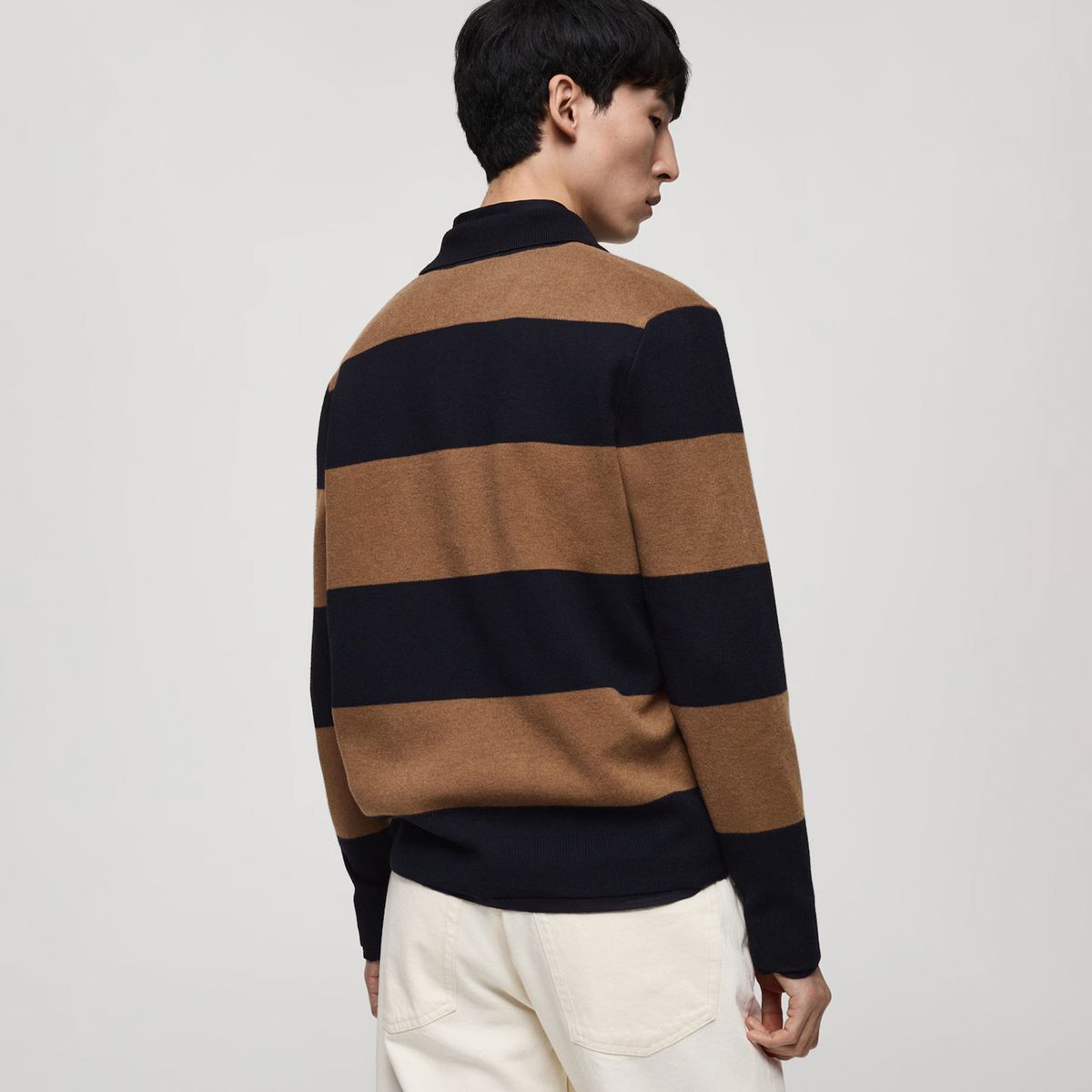 MANGO MAN - Sweater Polo Diseño Rayas Hombre Mango Man