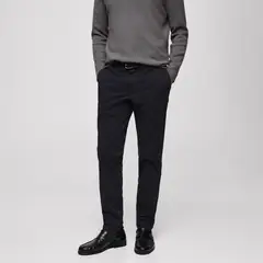MANGO MAN - Pantalón Chino Slim Fit Sarga Hombre