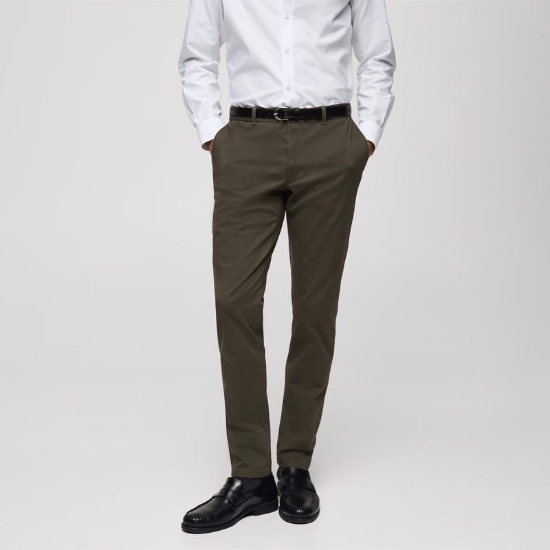 MANGO MAN - Pantalón Barna Slim Fit Hombre Mango Man