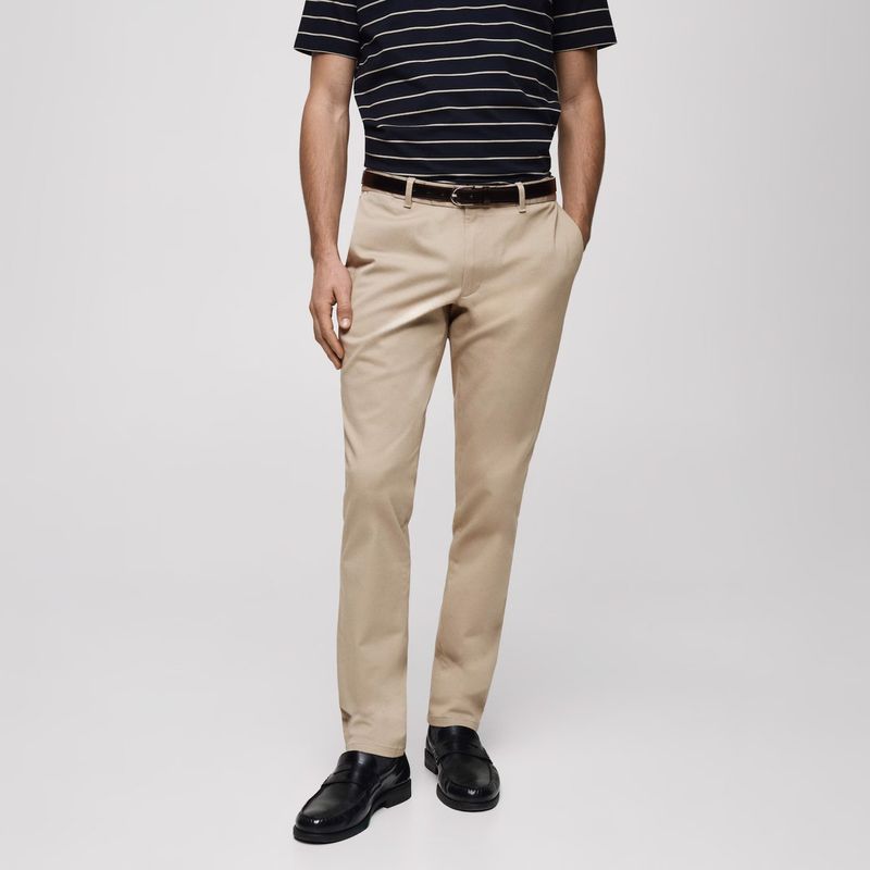 MANGO MAN - Pantalón Barna Slim Fit Hombre Mango Man