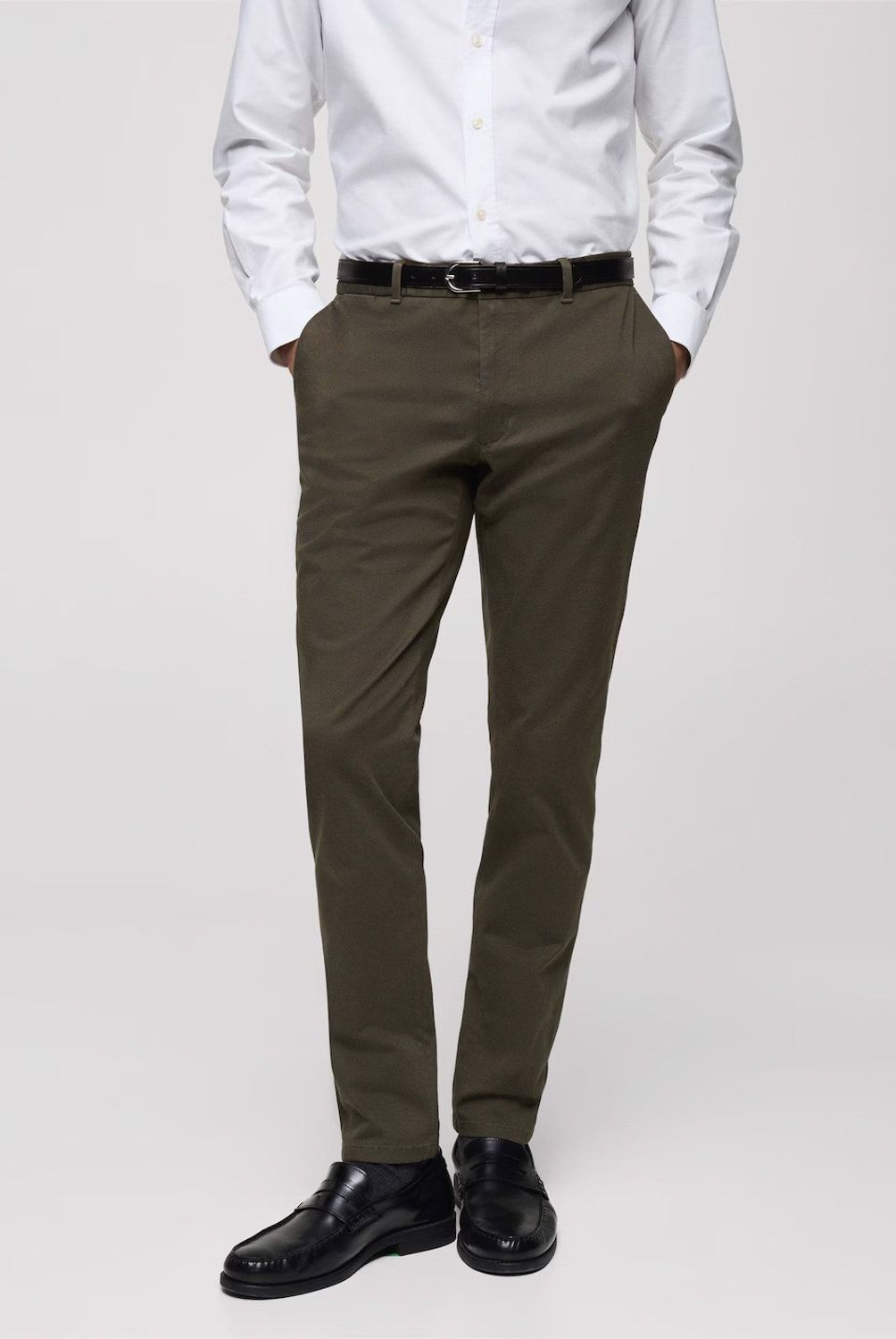 MANGO MAN - Pantalón Chino Slim Fit Sarga Hombre Mango Man