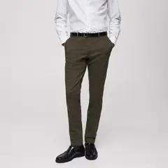MANGO MAN - Pantalón Chino Slim Fit Sarga Hombre