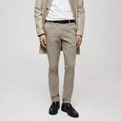 MANGO MAN - Pantalón Chino Slim Fit Sarga Hombre