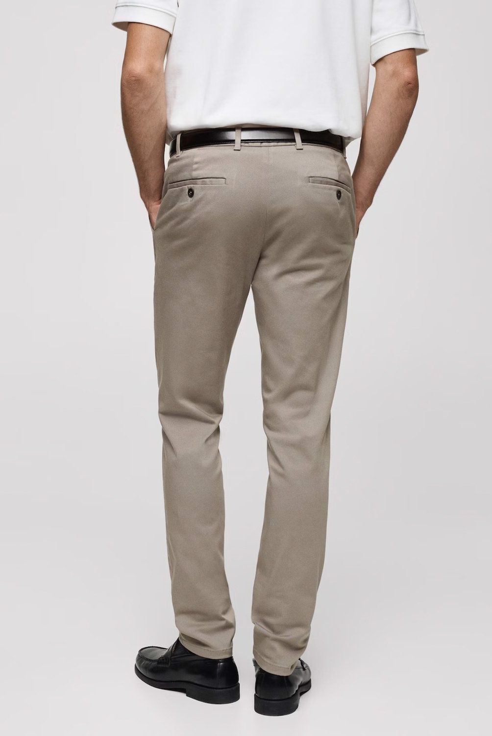 MANGO MAN - Pantalón Chino Slim Fit Sarga Hombre Mango Man