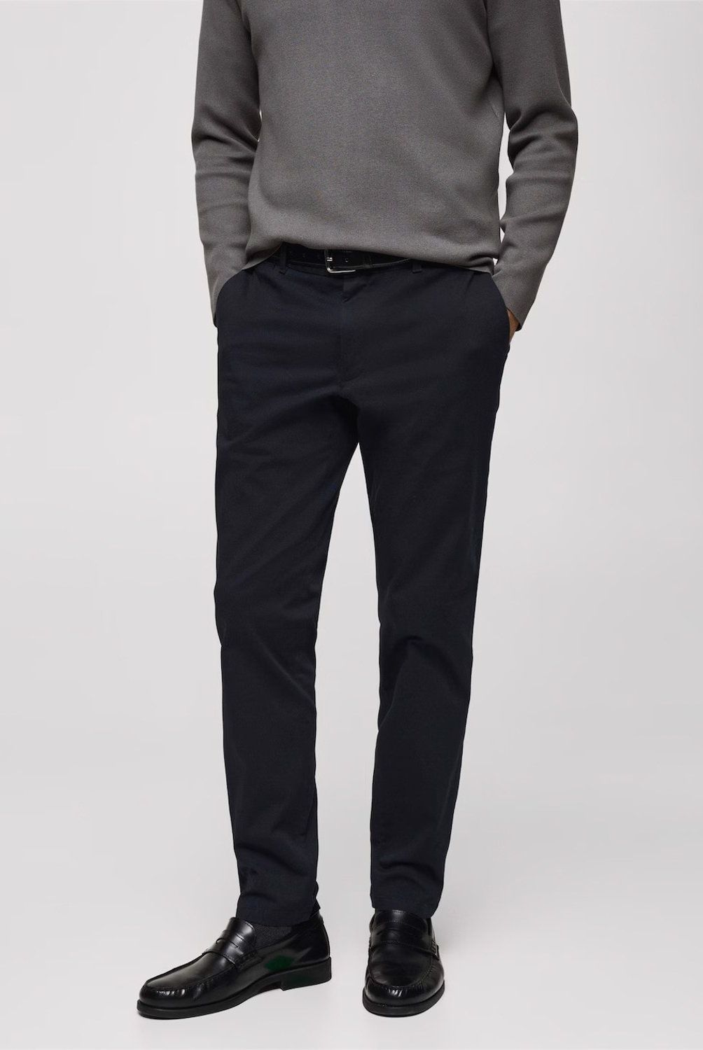 MANGO MAN - Pantalón Chino Slim Fit Sarga Hombre Mango Man