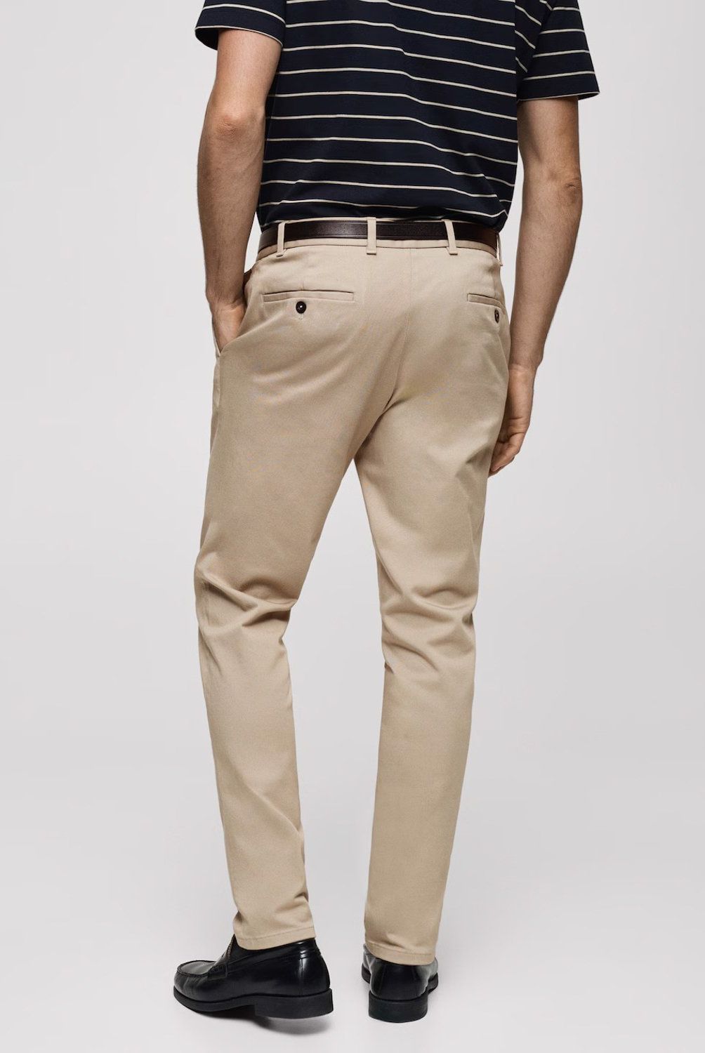MANGO MAN - Pantalón Chino Slim Fit Sarga Hombre Mango Man