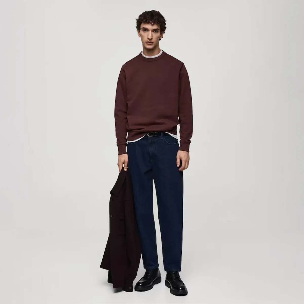 MANGO MAN - Poleron Nola Regular Fit Cuello Redondo Hombre Mango Man