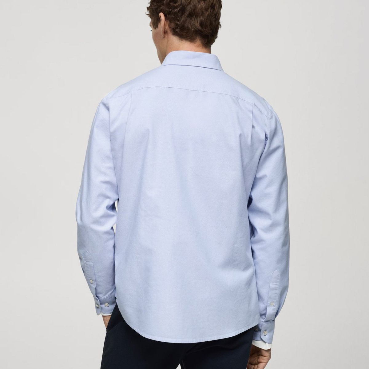MANGO MAN - Camisa Oxford Regular 100% Algodón Hombre Mango Man