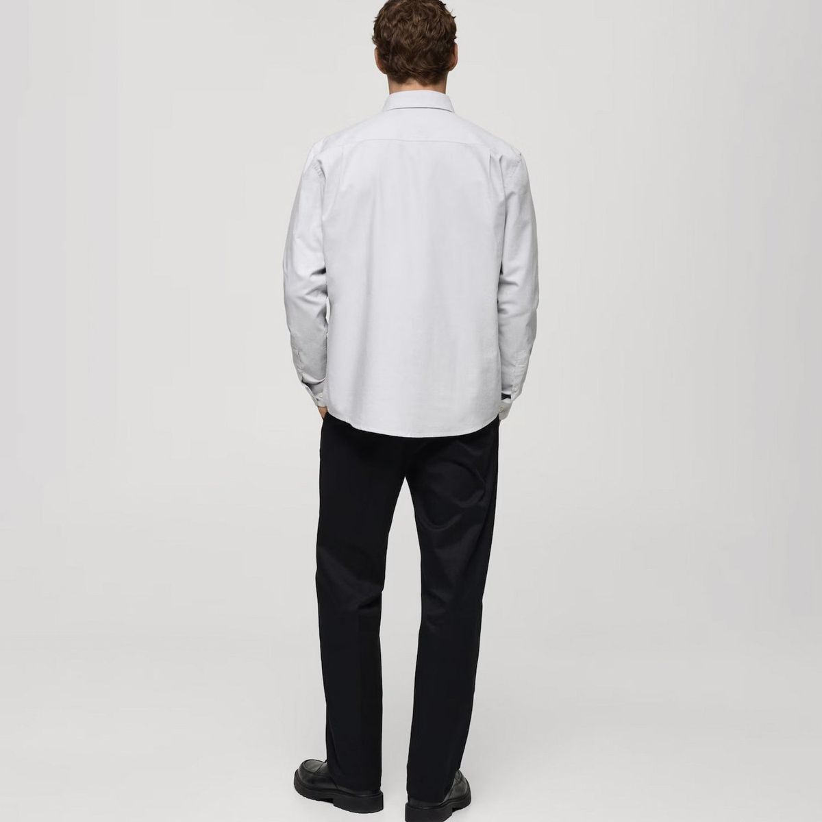 MANGO MAN - Camisa Oxford Regular 100% Algodón Hombre Mango Man