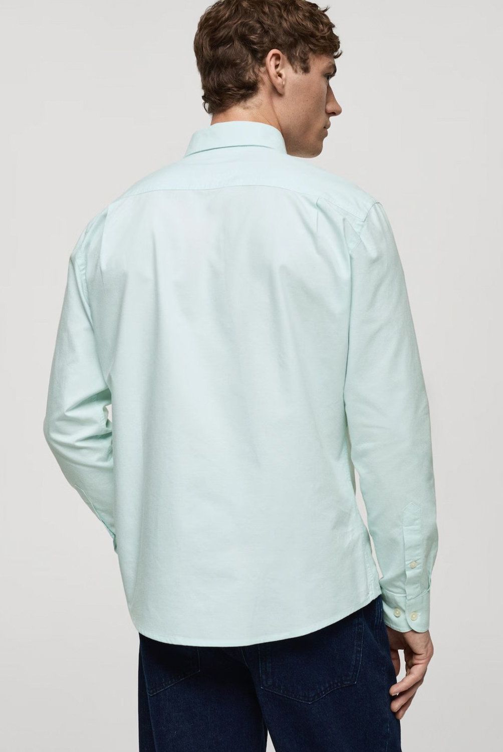 MANGO MAN - Camisa 100% Algodón Tejido Oxford Hombre Mango Man