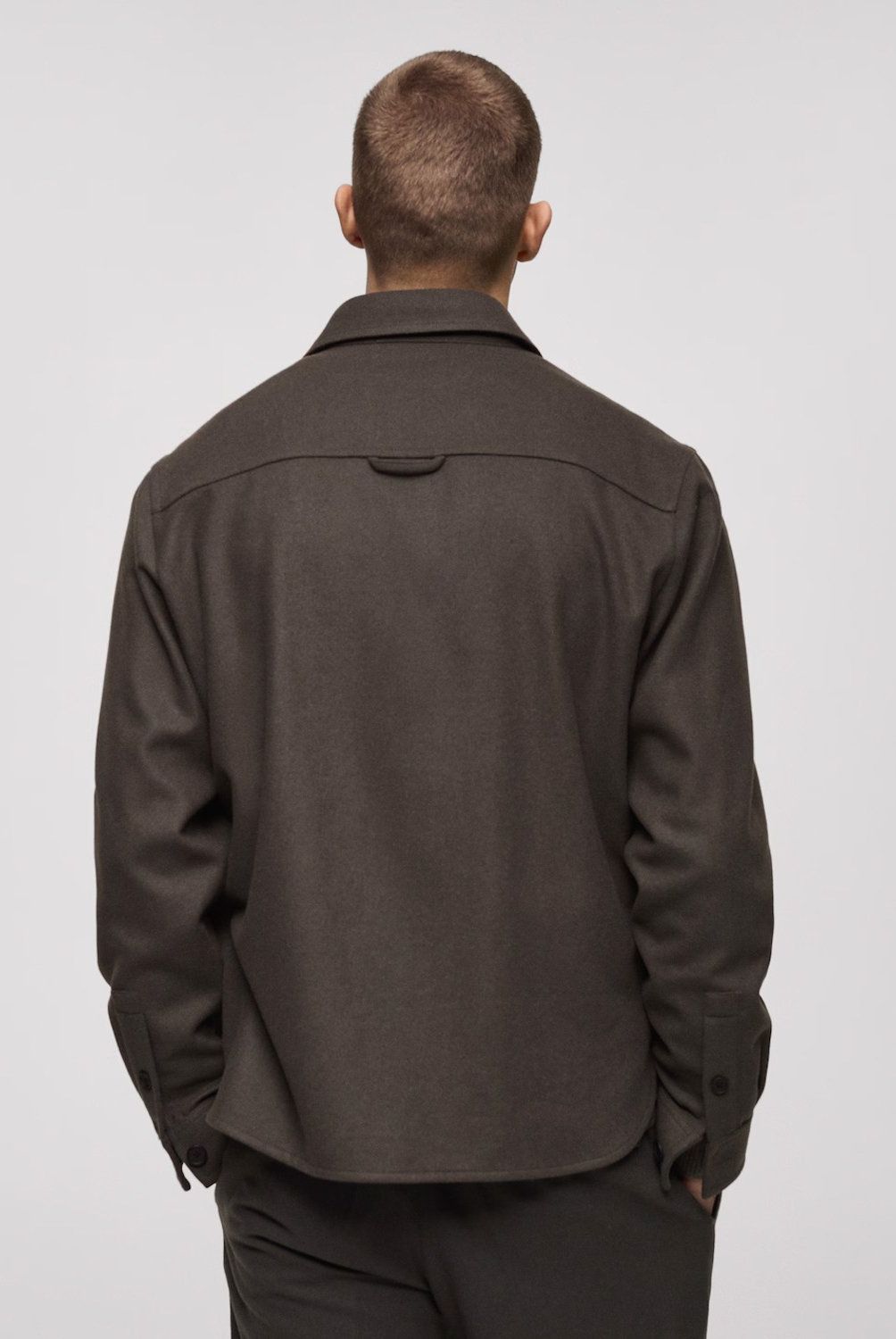 MANGO MAN - Chaqueta Mezcla Lana Franela Hombre Mango Man