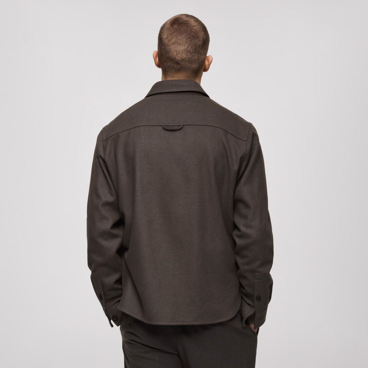 MANGO MAN - Chaqueta Mezcla Lana Franela Hombre Mango Man