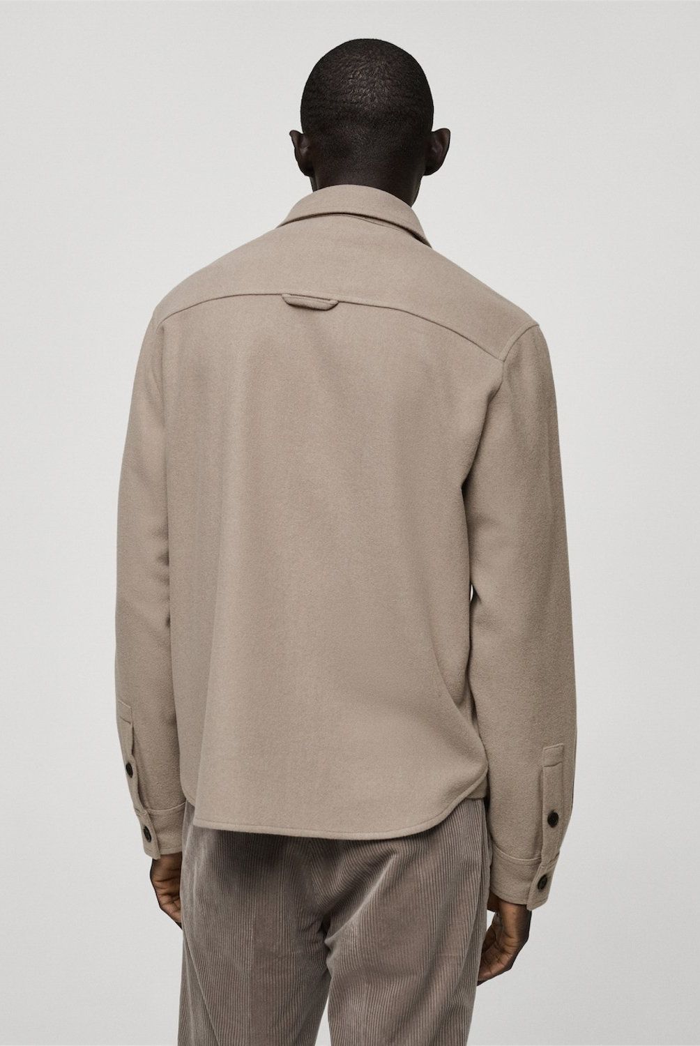 MANGO MAN - Chaqueta Mezcla Lana Franela Hombre Mango Man