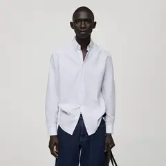 MANGO MAN - Camisa Kodak Regular Fit 100% Algodón Rayas Hombre