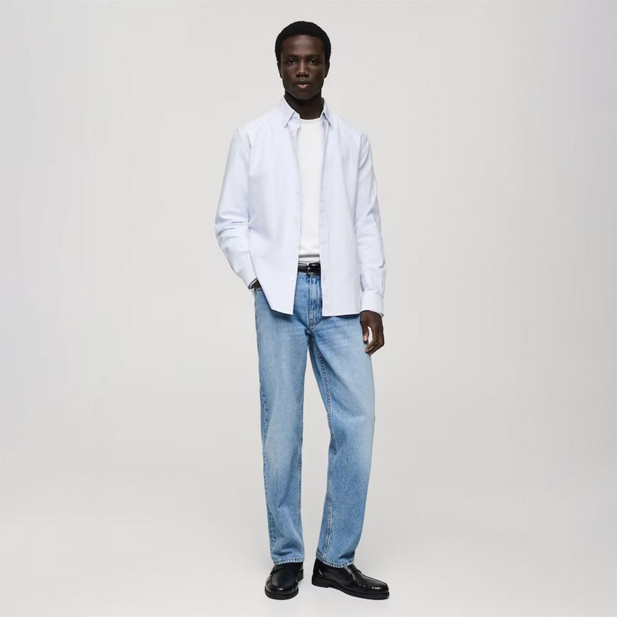 MANGO MAN - Camisa Kodak Regular Fit 100% Algodón Rayas Hombre Mango Man