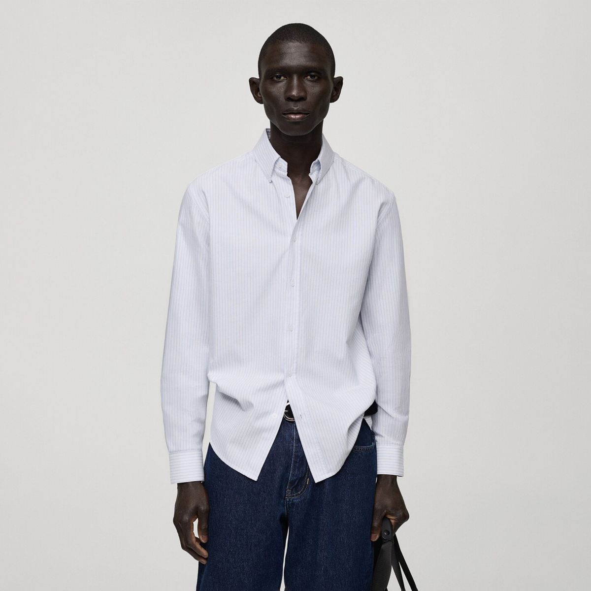 MANGO MAN - Camisa Kodak Regular Fit 100% Algodón Rayas Hombre Mango Man