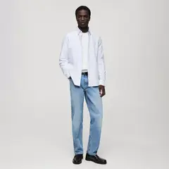 MANGO MAN - Camisa Kodak Regular Fit 100% Algodón Rayas Hombre