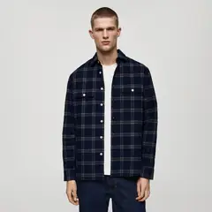 MANGO MAN - Camisa Bomber Efecto Ante Algodón Hombre