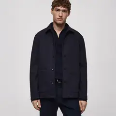 MANGO MAN - Chaqueta Bolsillos Regular Fit Hombre