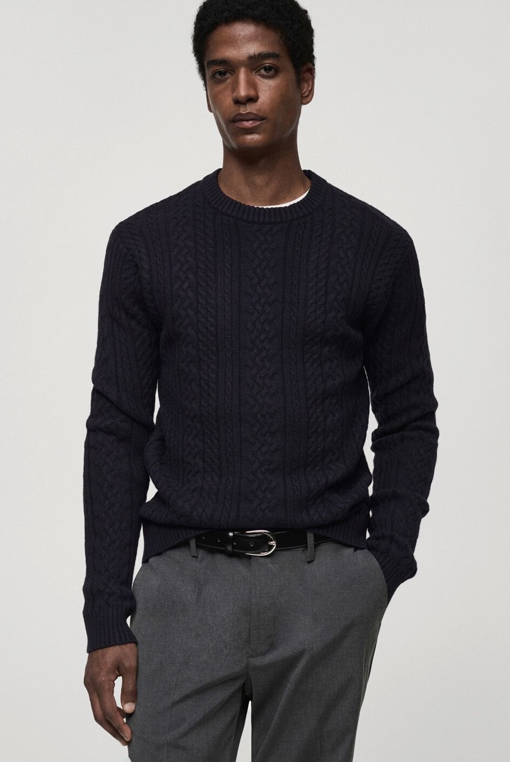MANGO MAN - Sweater Punto Trenzado Hombre Mango Man