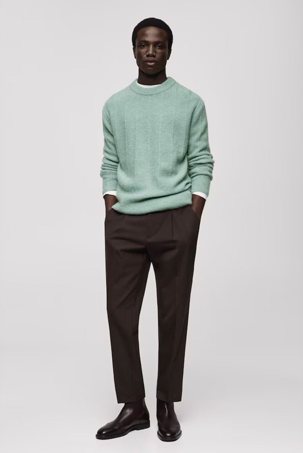 MANGO MAN - Sweater Punto Estructura Hombre Mango Man