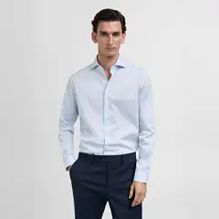 MANGO MAN - Camisa Selva Traje Slim Fit Rayada Hombre