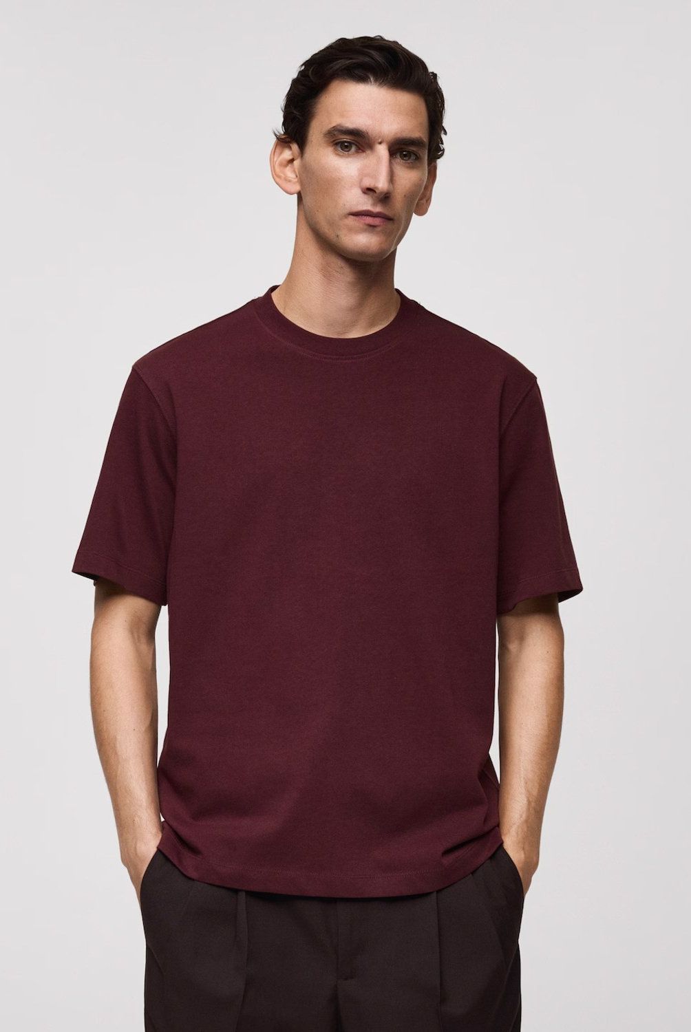 MANGO MAN - Polera 100% Algodón Relaxed Fit Hombre Mango Man