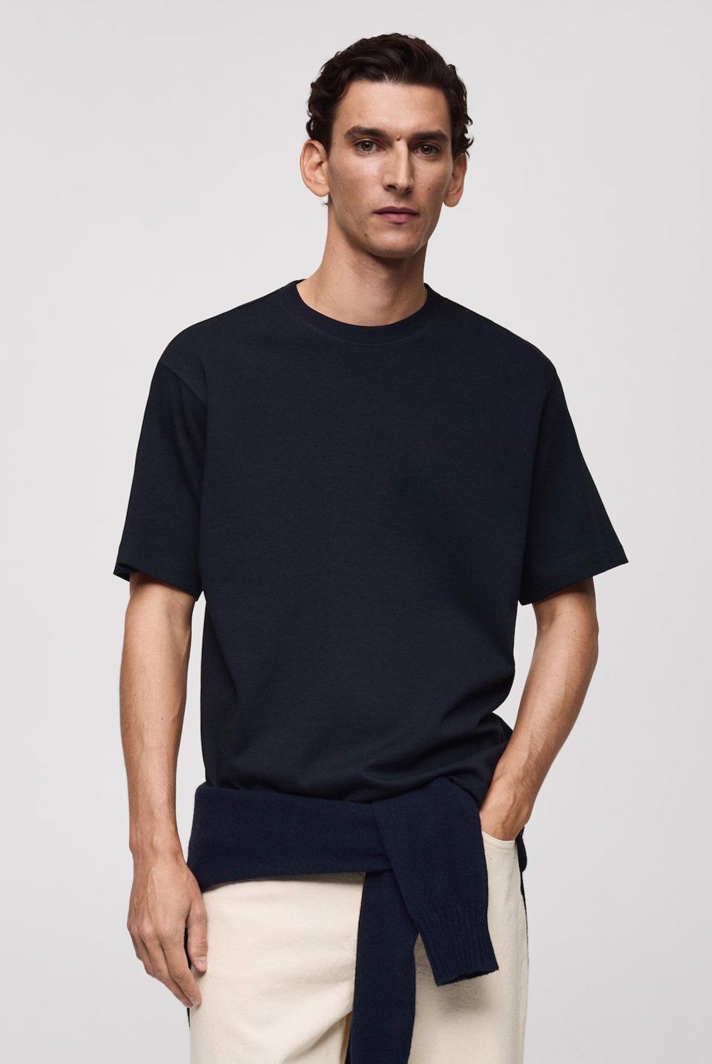 MANGO MAN - Polera 100% Algodón Relaxed Fit Hombre Mango Man