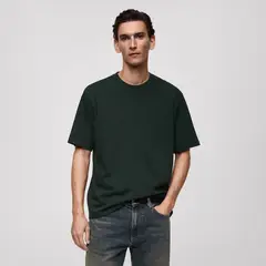 MANGO MAN - Polera 100% Algodón Relaxed Fit Hombre