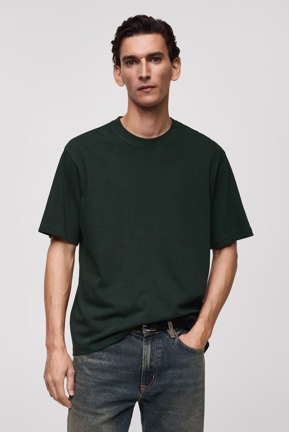 MANGO MAN - Polera 100% Algodón Relaxed Fit Hombre Mango Man