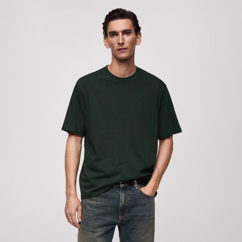 MANGO MAN - Polera Anouk 100% Algodón Relaxed Fit Hombre Mango Man