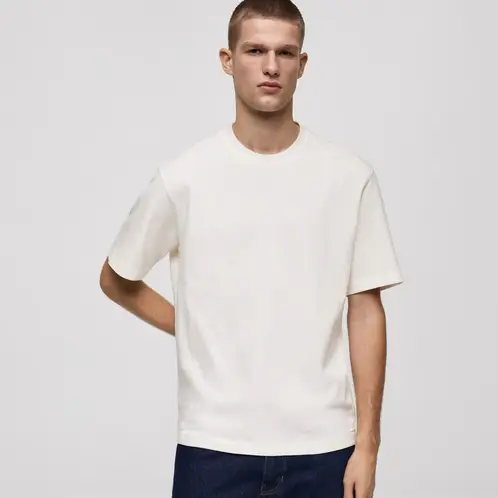 MANGO MAN - Polera 100% Algodón Relaxed Fit Hombre