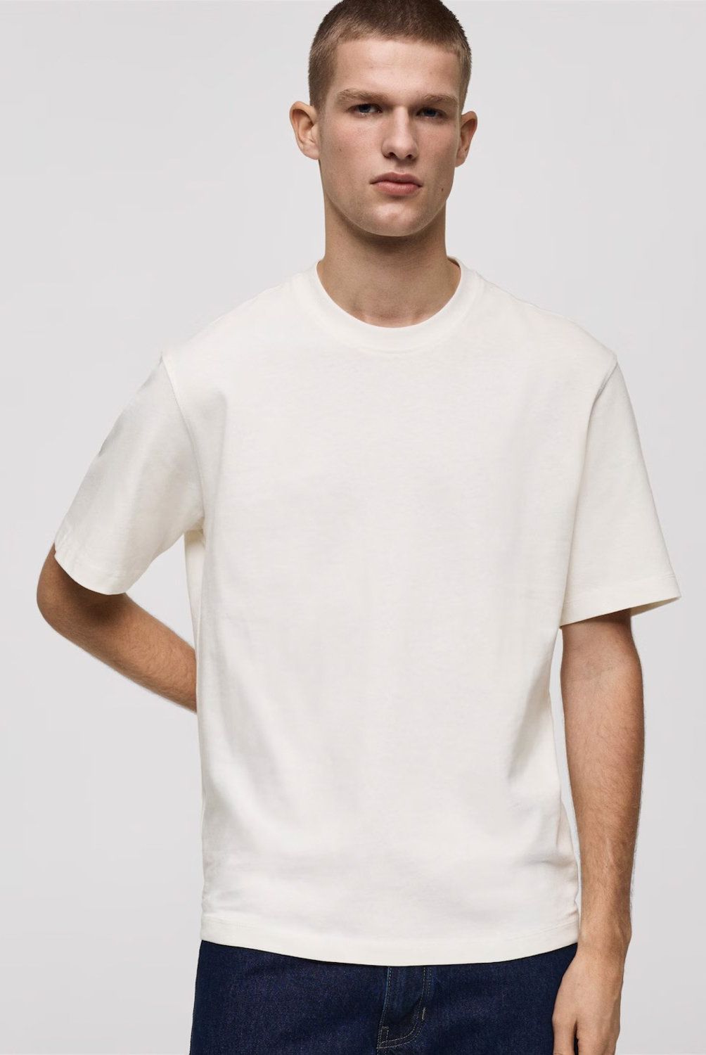 MANGO MAN - Polera 100% Algodón Relaxed Fit Hombre Mango Man