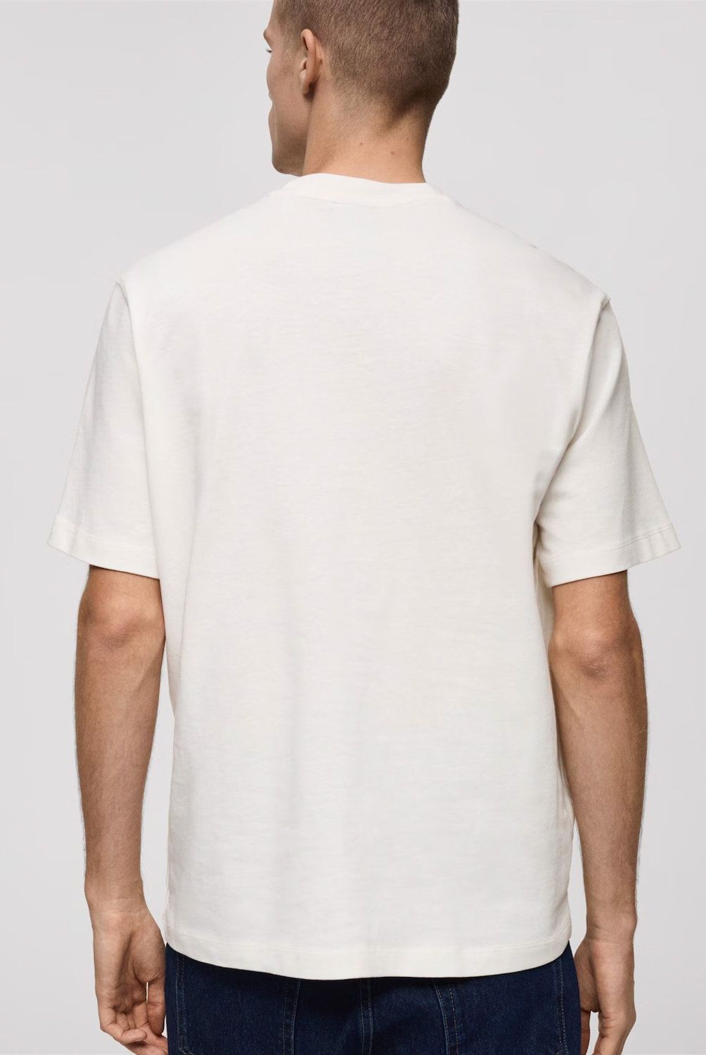 MANGO MAN - Polera 100% Algodón Relaxed Fit Hombre Mango Man