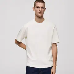 MANGO MAN - Polera 100% Algodón Relaxed Fit Hombre