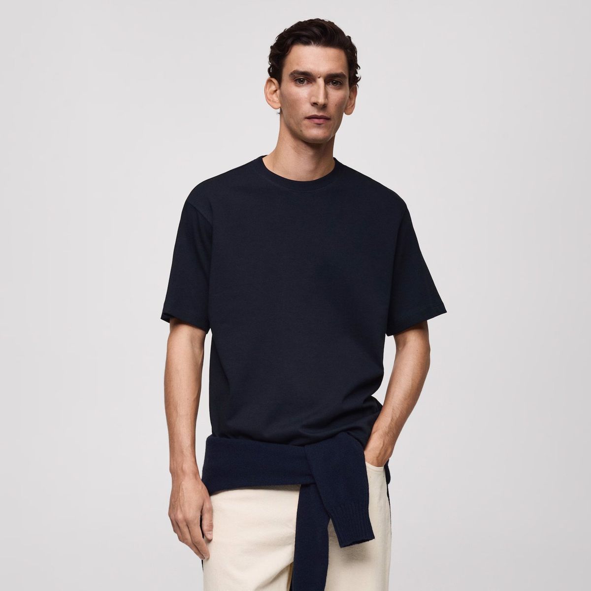 MANGO MAN - Polera Anouk 100% Algodón Relaxed Fit Hombre Mango Man