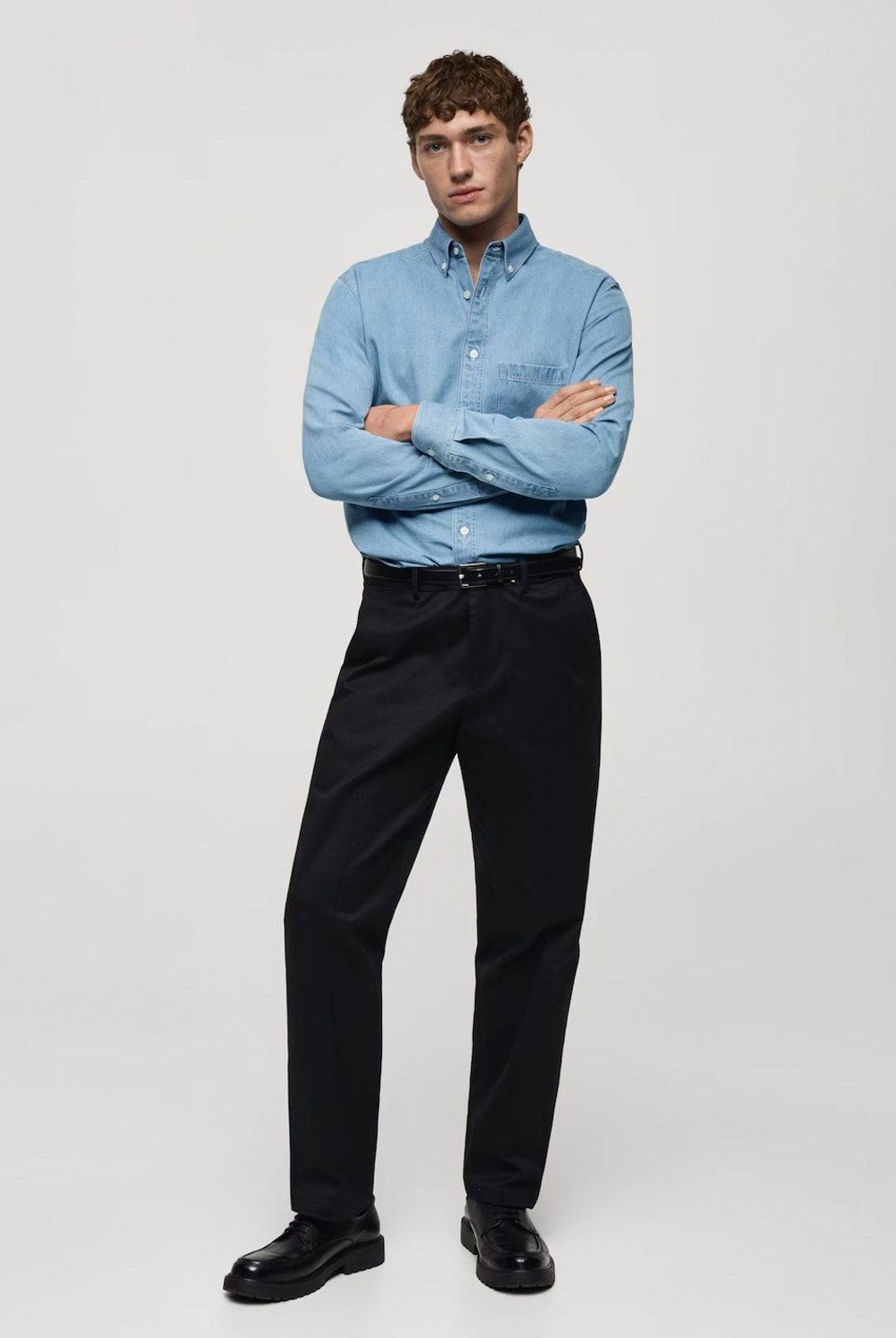 MANGO MAN - Camisa Vaquera Regular Fit Hombre Mango Man