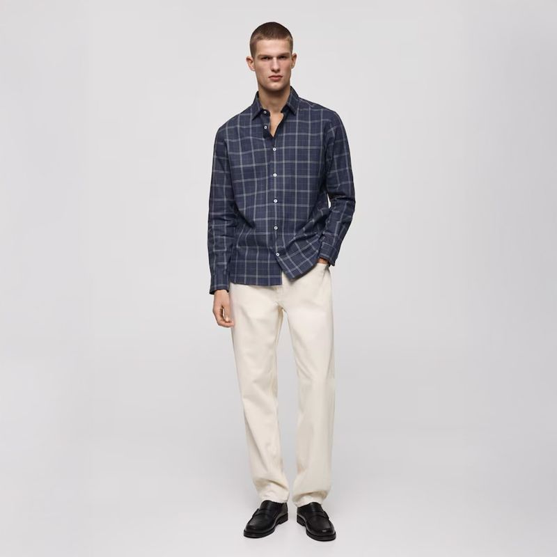 MANGO MAN - Camisa Roma 100% Algodón Regular Fit Hombre Mango Man