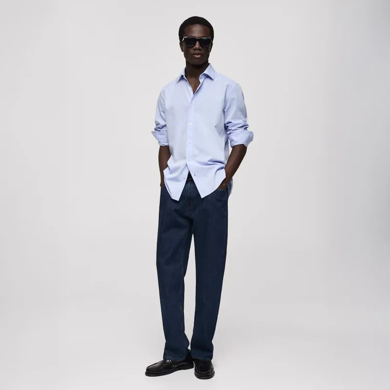 MANGO MAN - Camisa Vitoria 100% Algodón Regular Fit Hombre Mango Man