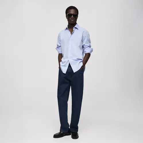 MANGO MAN - Camisa Vitoria 100% Algodón Regular Fit Hombre