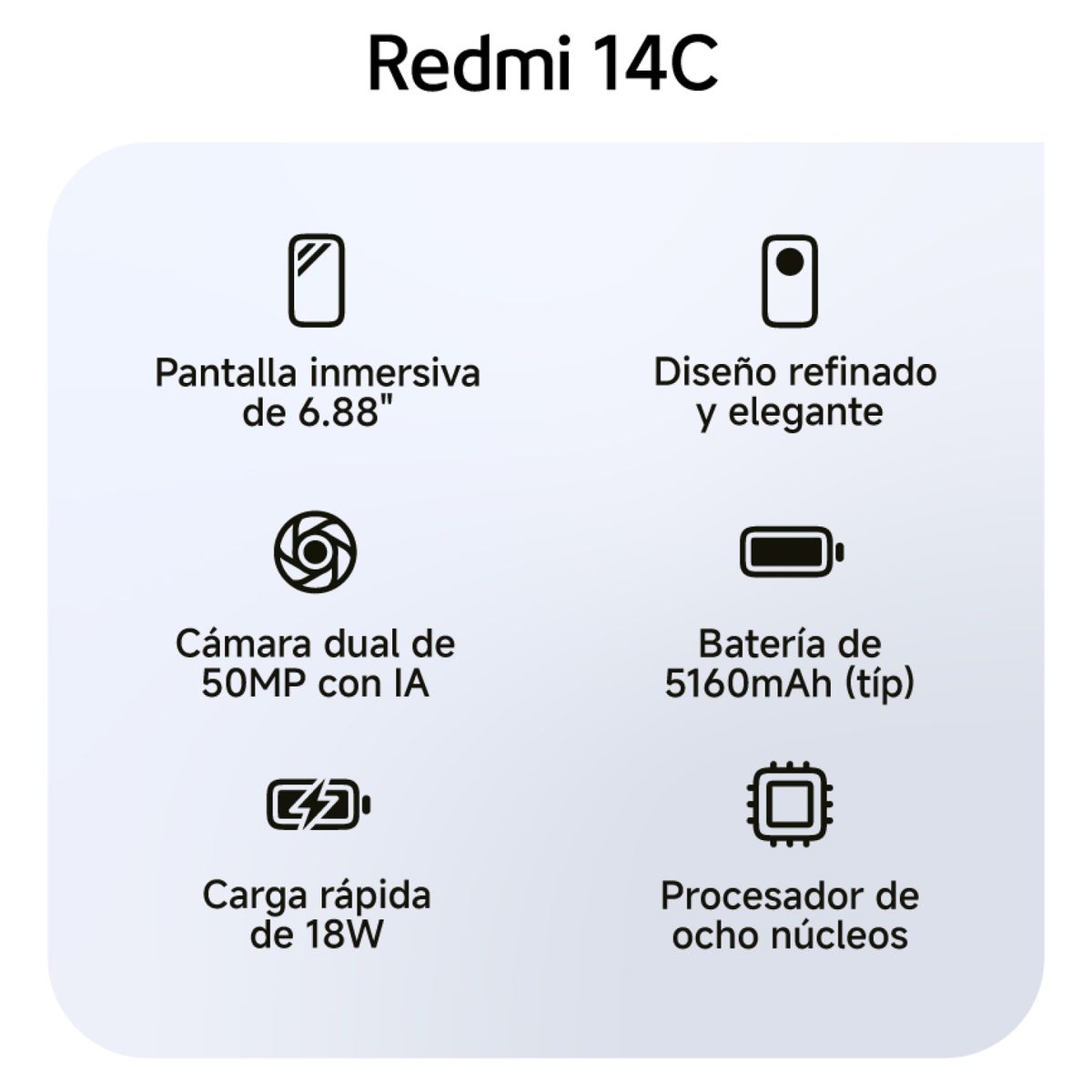 XIAOMI - Xiaomi Redmi 14C 256GB Negro